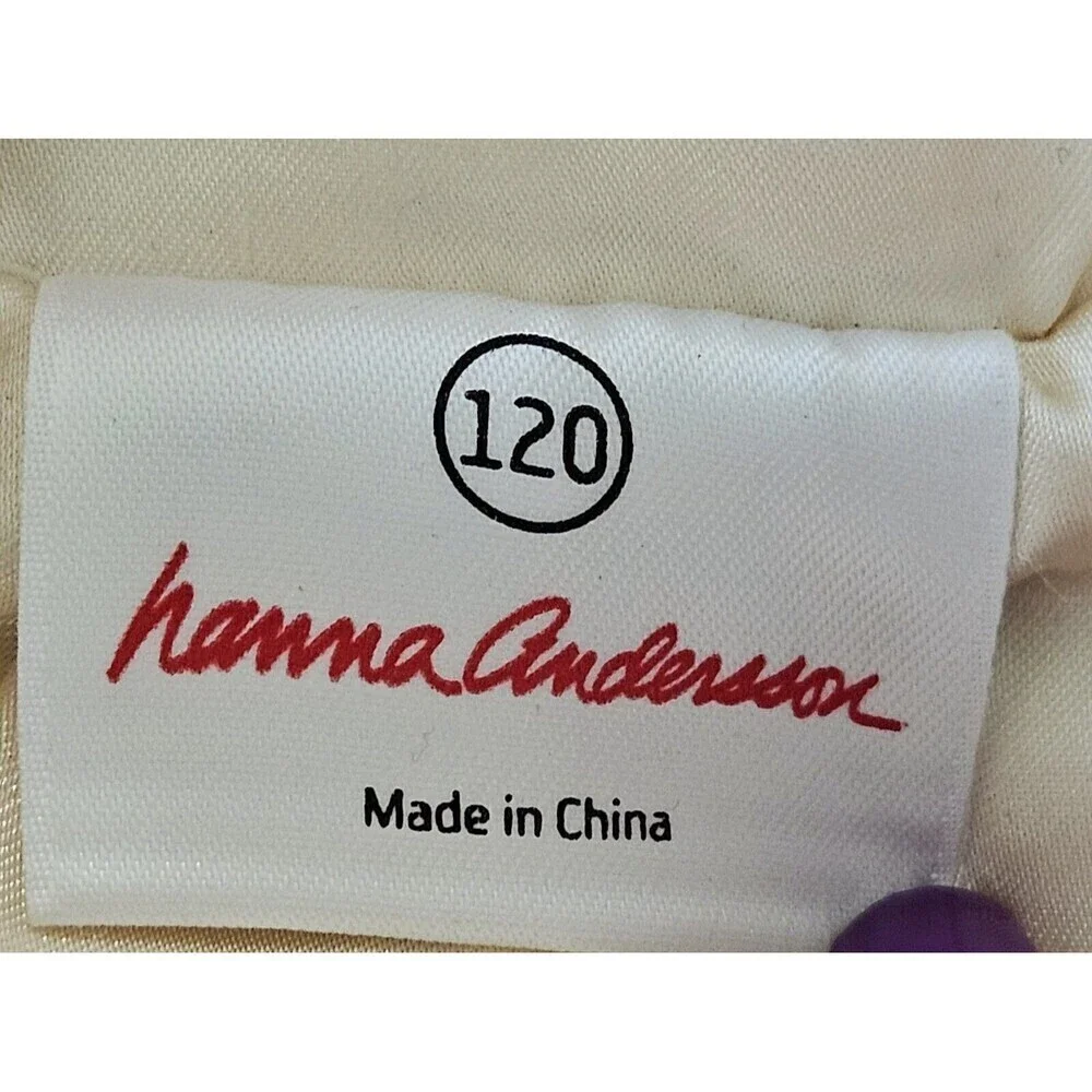 Hanna Andersson White Faux Fur Hooded Vest  Size 6 (120) Button Front Teddy Bear